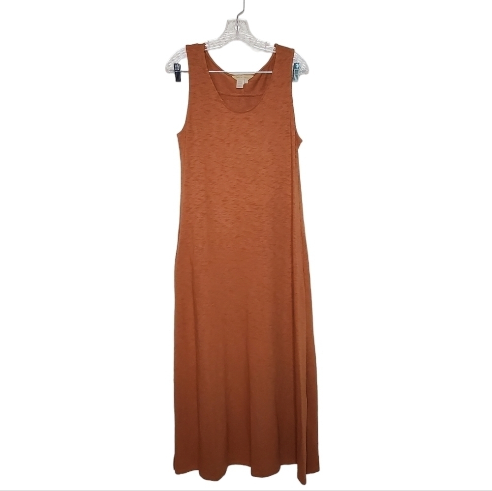 The Territory Ahead Sleeveless Orange/Camel Colored A-line Maxi Dress Sz XL